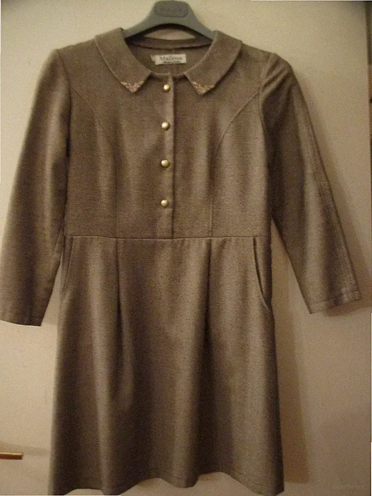 MALLENA Damen Designer Woll-Kleid Gr.38/40