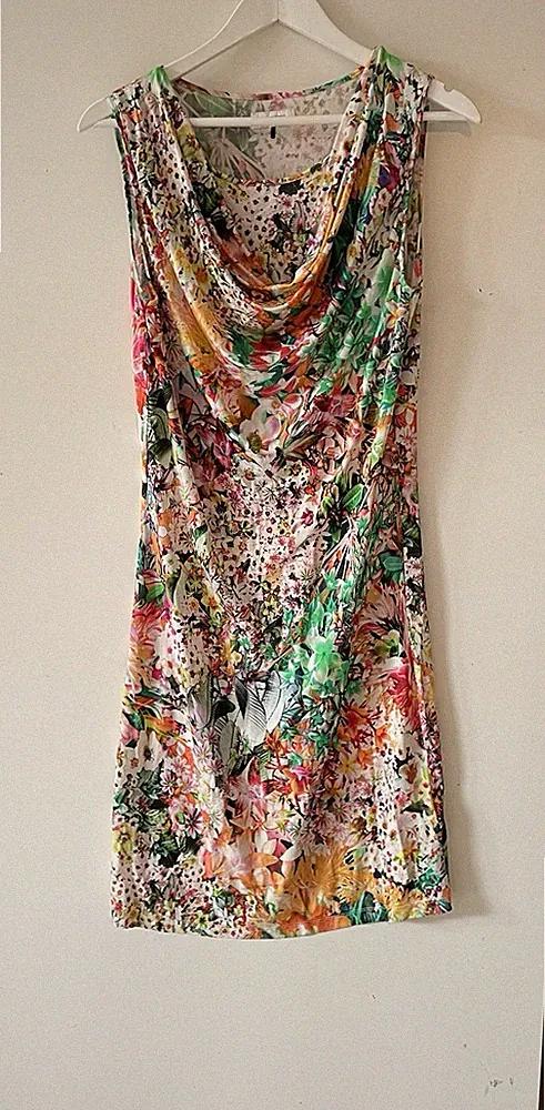 Malvin Hamburg Germany Damen Kleid mehrfarbig 93% Viskose 7%Elastan wie Neu