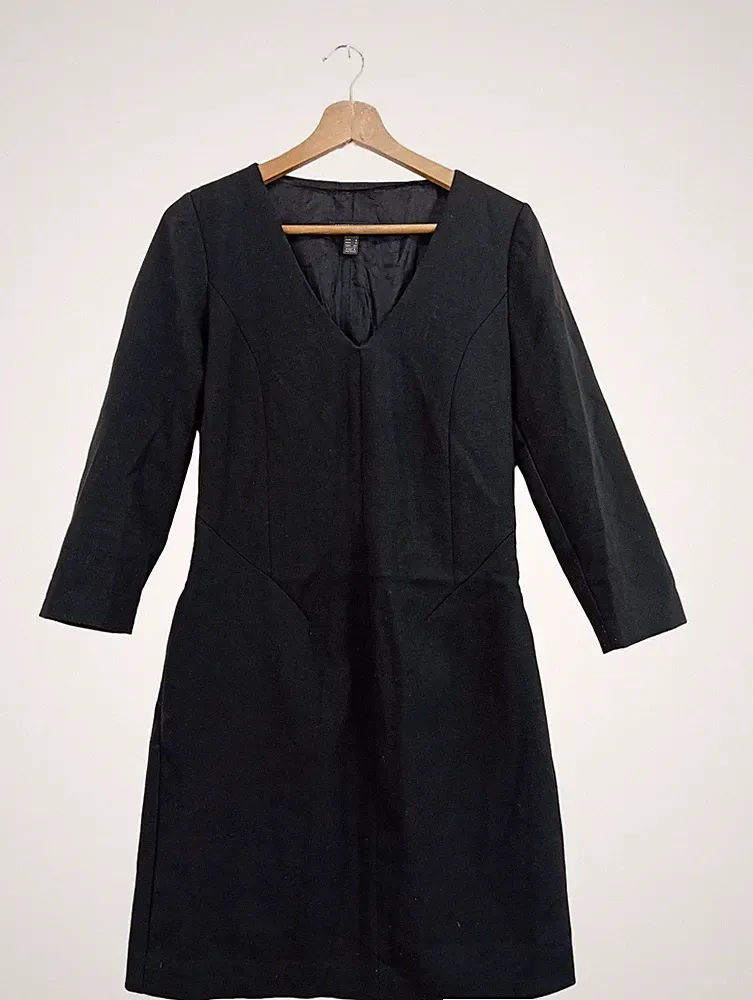 MANGO A-Linien Kleid Damen Kleid Gr. DE 36 schwarz Casual-Look