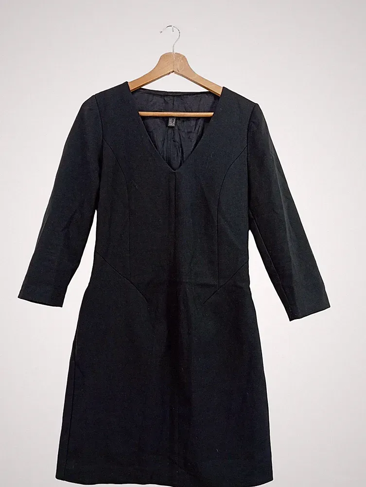 MANGO A-Linien Kleid Damen Kleid Gr. DE 36 schwarz Casual-Look