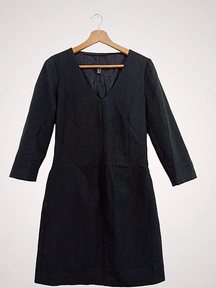 MANGO A-Linien Kleid Damen Kleid Gr. DE 36 schwarz Casual-Look