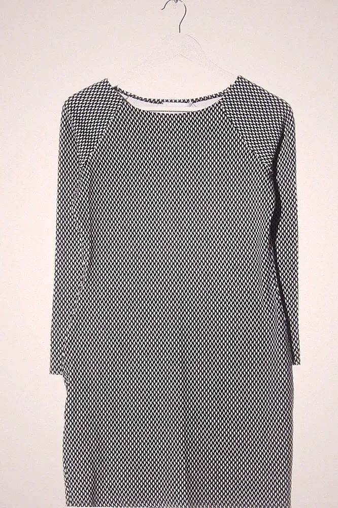 MANGO A-Linien Kleid Damen Kleid Gr. DE 38 schwarz-weiß Casual-Look