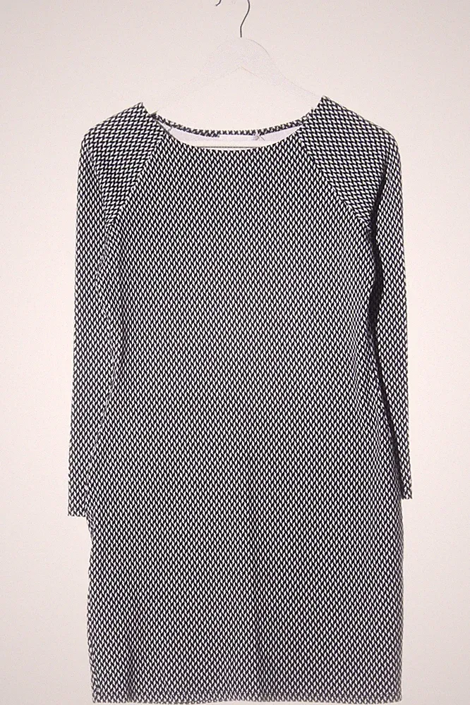 MANGO A-Linien Kleid Damen Kleid Gr. DE 38 schwarz-weiß Casual-Look