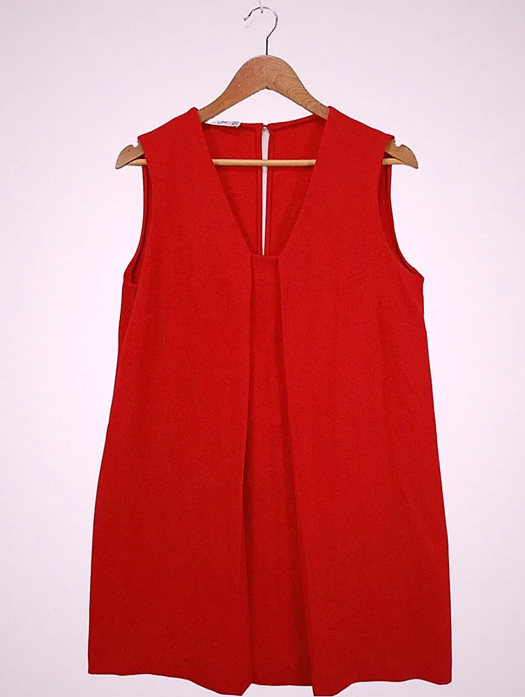 MANGO A-Linien Kleid Damen Kleid Gr. DE 40 rot Elegant