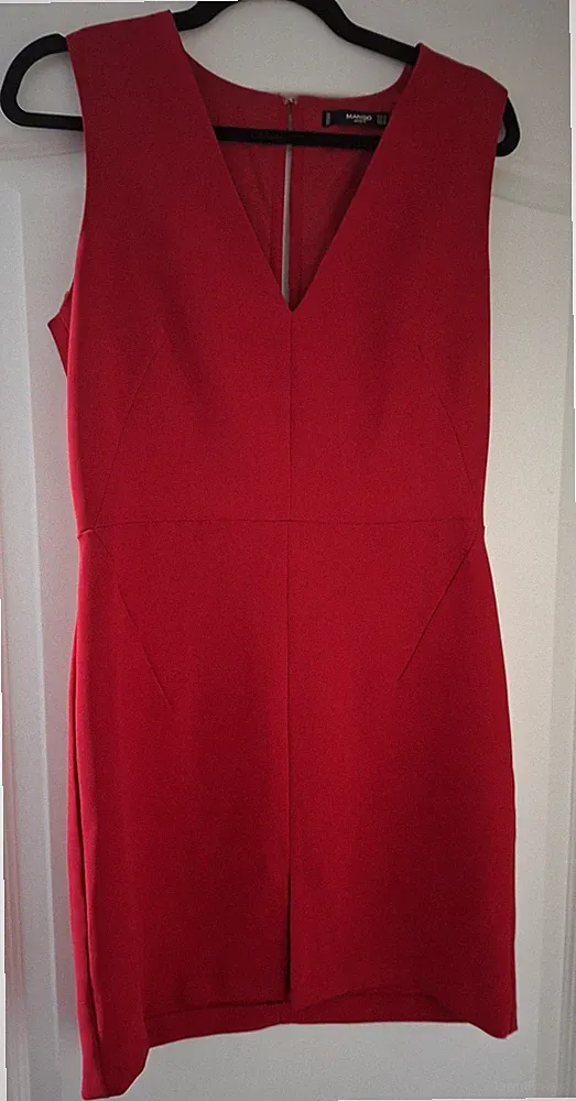 Mango Basics Kleid, Etuikleid, Gr. M, rot