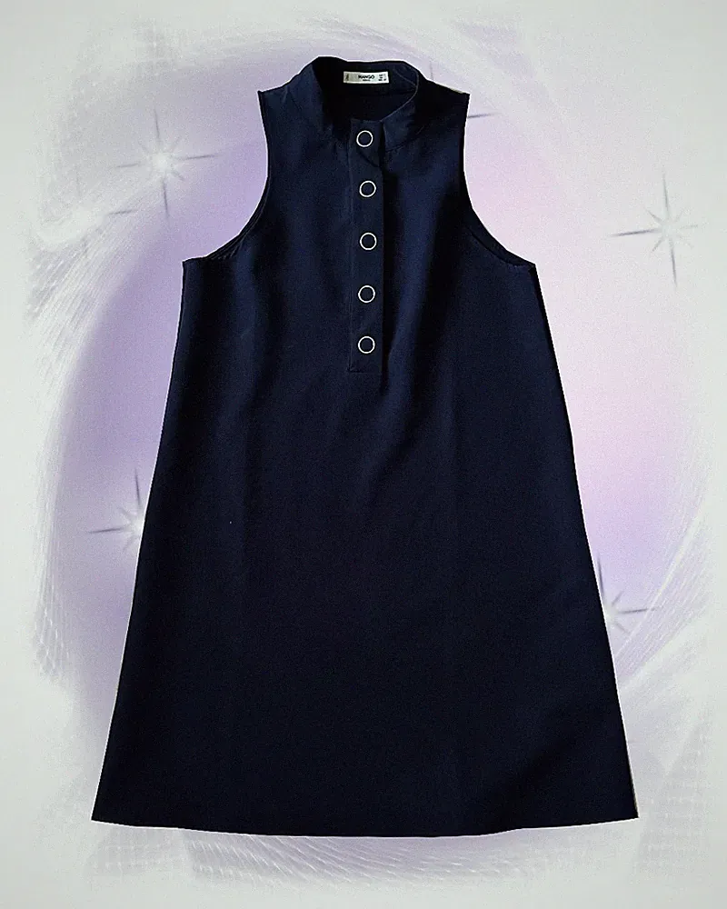 Mango Casual Kleid Damen Größe S schwarz wie NEU