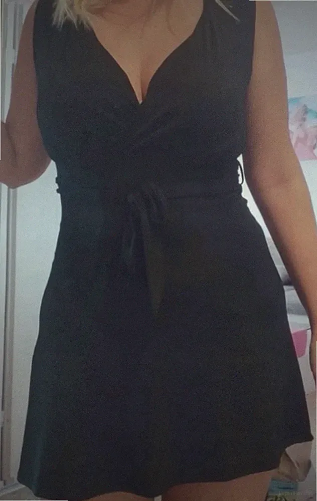Mango Damen A-Linien-Kleid S schwarz kurz V-Ausschnitt ärmellos mit Bindegürtel