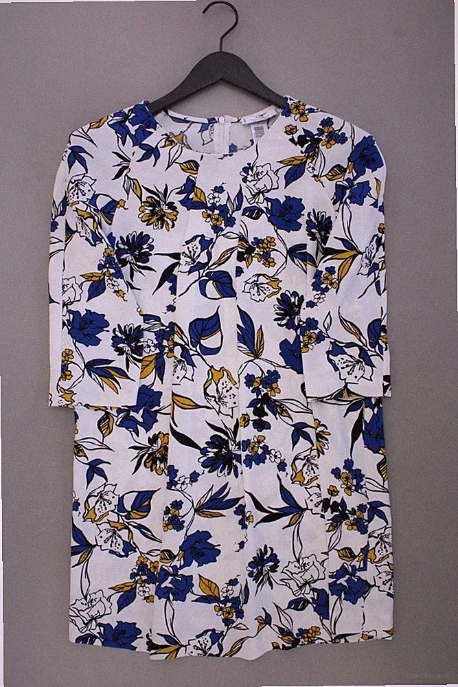 ✅ Mango Etuikleid Classic Kleid für Damen Gr. 38, M mit Blumenmuster 3/4 Ärmel ✅