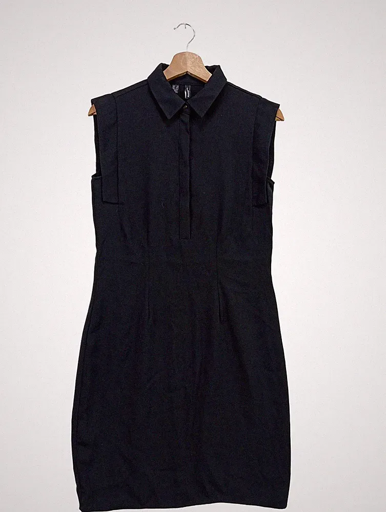 MANGO Etuikleid Damen Kleid Gr. DE 34 schwarz Elegant