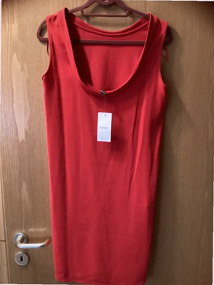 👗 Mango Etuikleid - Gr. M - ärmellos tiefer Rückenausschnitt - NEU - ungetr.
