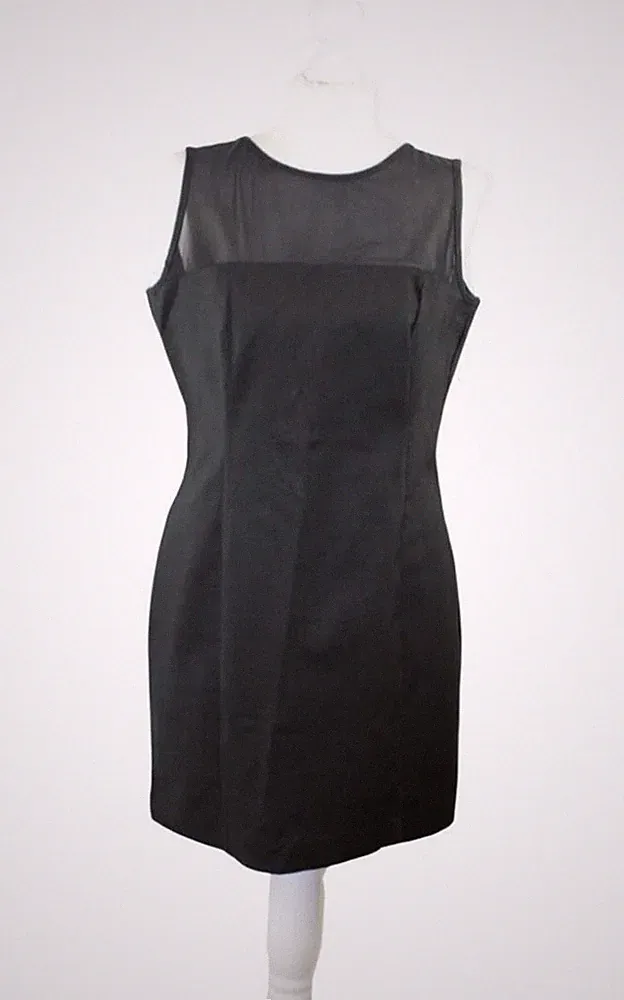 Mango Etuikleid Größe L 42 44 Schwarz Transparent Damenmode Elegant Party Basic