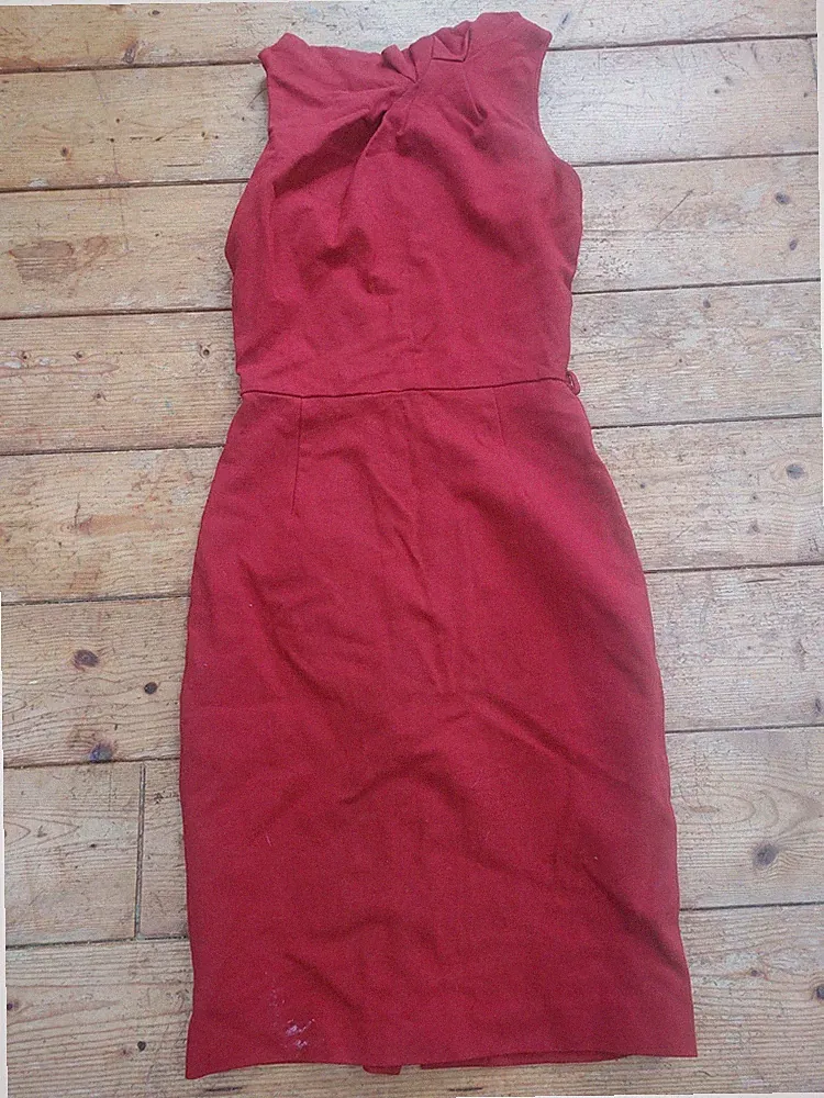 Mango Etuikleid Kleid Gr.S Rot
