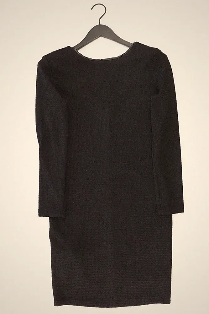 ⭐ Mango Etuikleid Slim Kleid für Damen Gr. 38, M Langarm schwarz aus Polyester ⭐