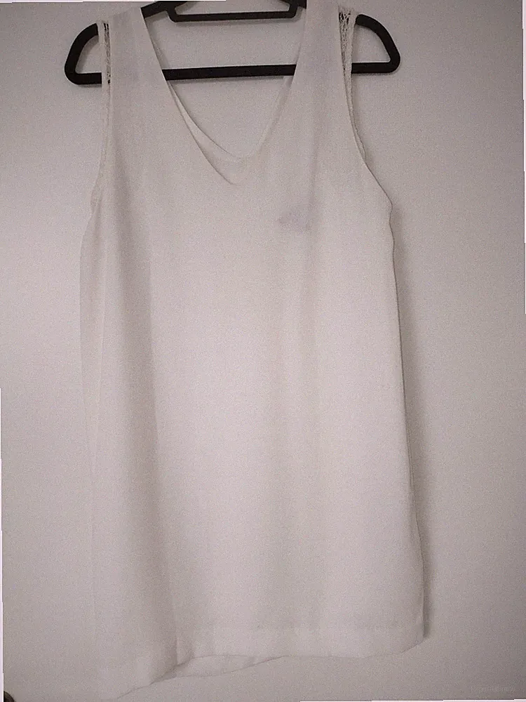 Mango Luftiges Hängerchen-Kleid, Größe M, Weiß, Unterfüttert Top Zustand