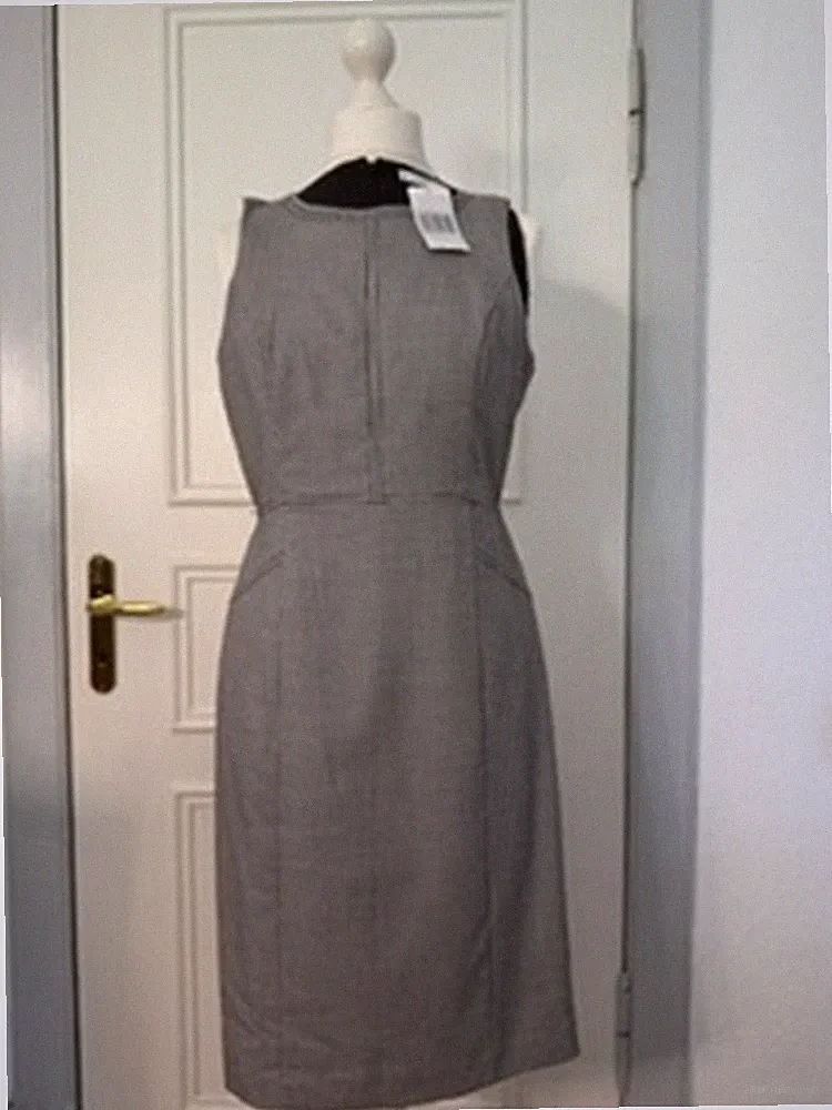 MANGO SUIT Damen Etuikleid Gr M Hahnentritt Schwarz Weiß Neu mit Etikett