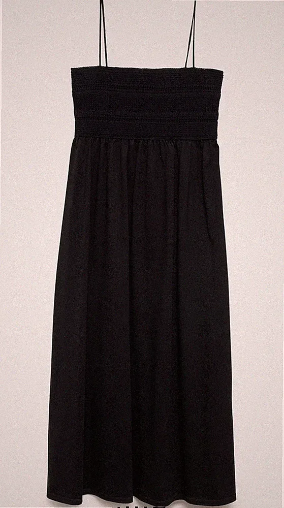 Mango Verkaufe Ein Elegantes Schwarzes Midikleid In A-Linien-Form. Gr. M
