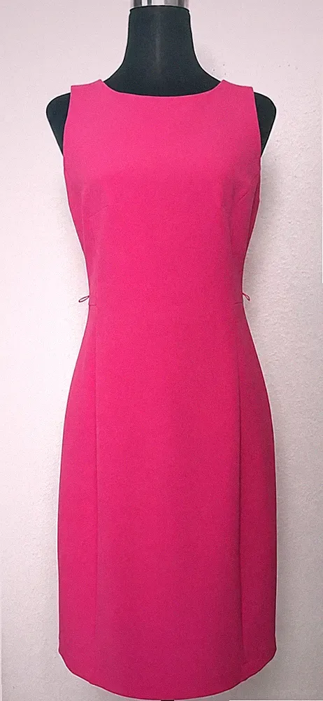 Manguun Collection Etuikleid Gr. 38 Pink Fuchsia Magenta Kleid ärmellos elegant