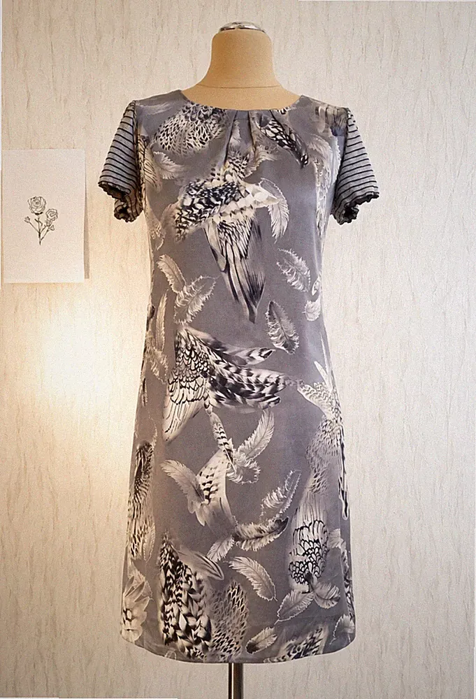 🌷 Marc Cain 🌷 100% Seide Kleid M L 38 40 Seidenkleid Sommer Grau Etuikleid