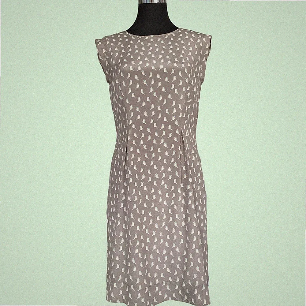 Marc o' Polo Charmantes Seidenkleid Gr.36 Lockeres Sommerkleid Farbe Taupe