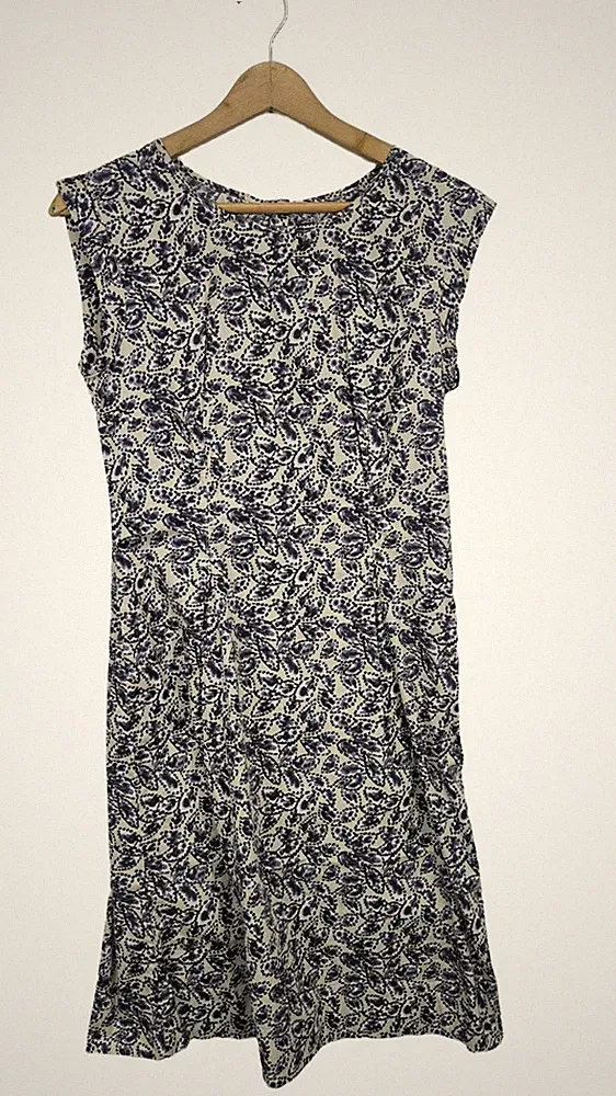 Marc O’Polo Etuikleid blau Allover-Druck Gr. 38 Casual Elegant