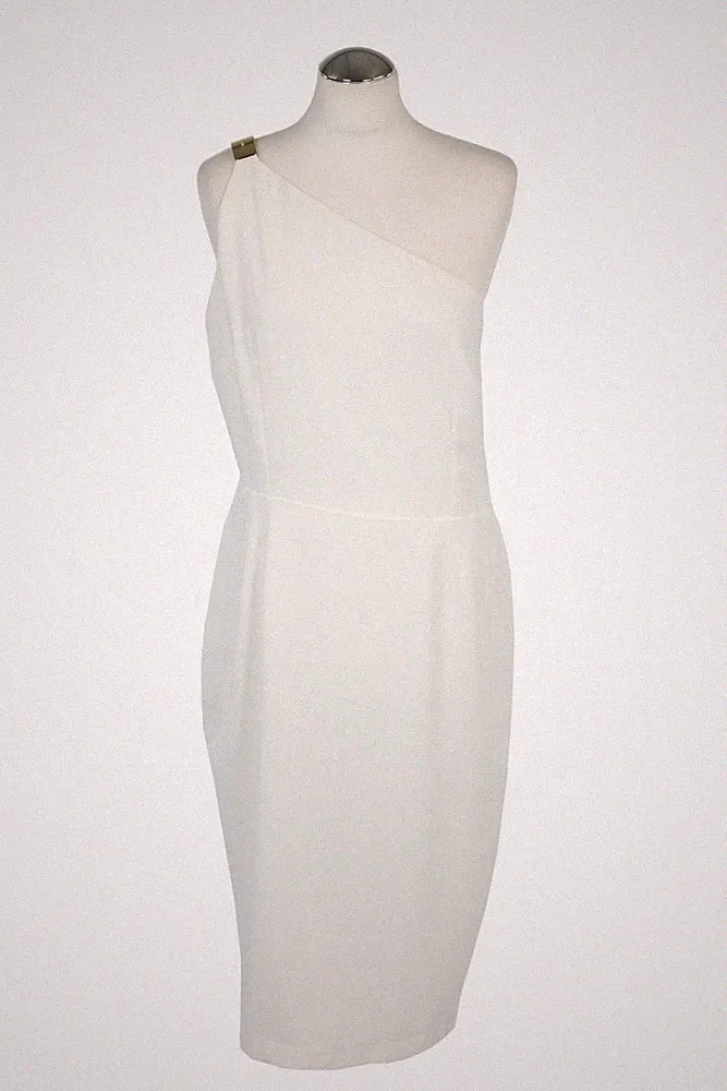 Marciano Damen Kleid Gr. 42 Weiß Kleid Bleistiftkleid Etuikleid Dress