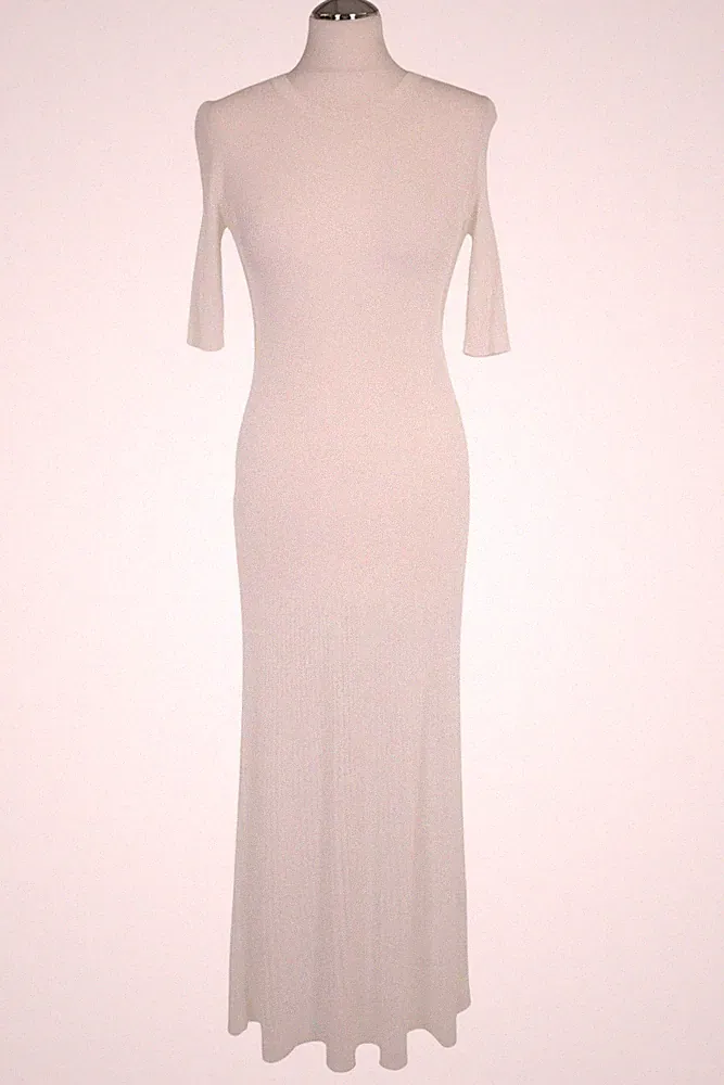 Marella Damen Kleid Gr. 36 (S) Weiß NEU Strickkleid Etuikleid Jerseykleid Dress