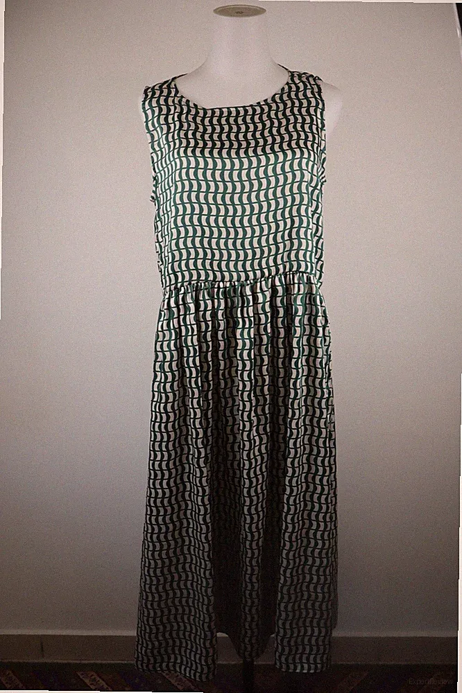 MARELLA DAMEN KLEID GR 44 WOMAN CASUAL VINTAGE DRESS KLEID ITALY LOGO GRÜN