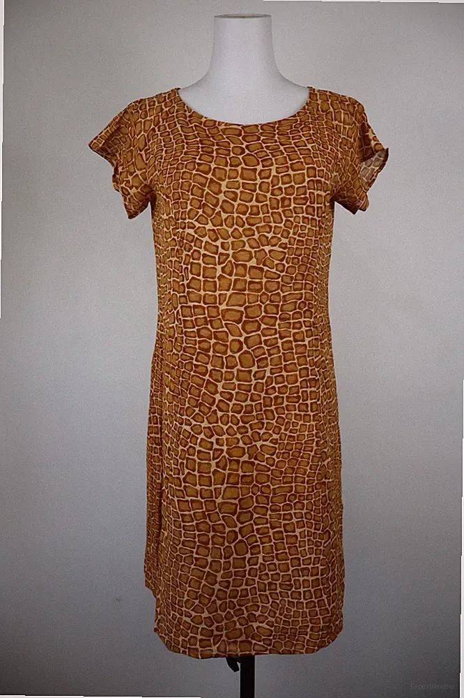 MARELLA KLEID DAMENKLEID GR 44 WOMAN CASUAL VINTAGE DRESS KURZARM LEINEN