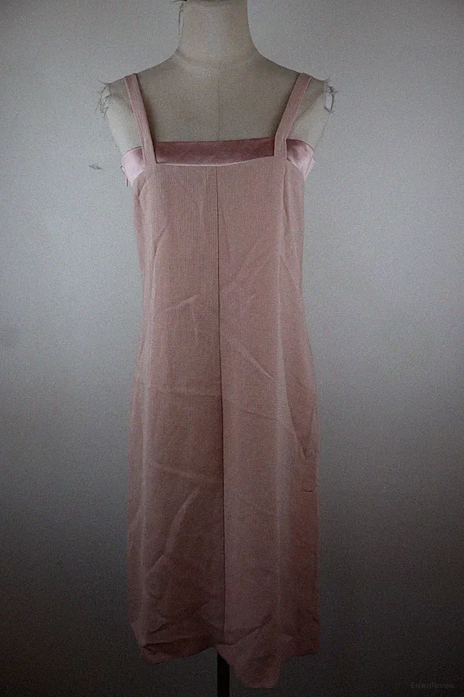 MARELLA TRÄGERKLEID DAMEN GR 42 WOMAN CASUAL VINTAGE DRESS LEINENKLEID