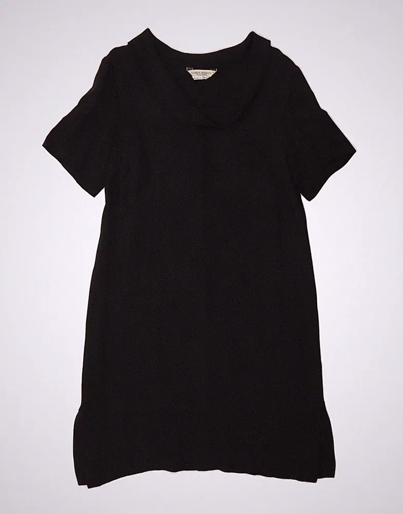 MARINA RINALDI Damen Etuikleid Größe 19 Small Schwarz Viskose DH51