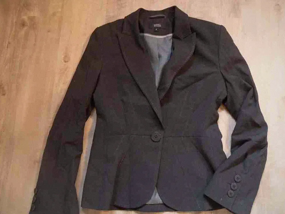 MARKS&SPENCER chices Etuikleid + Blazer grau Gr. 34/38 TOP KSA1116