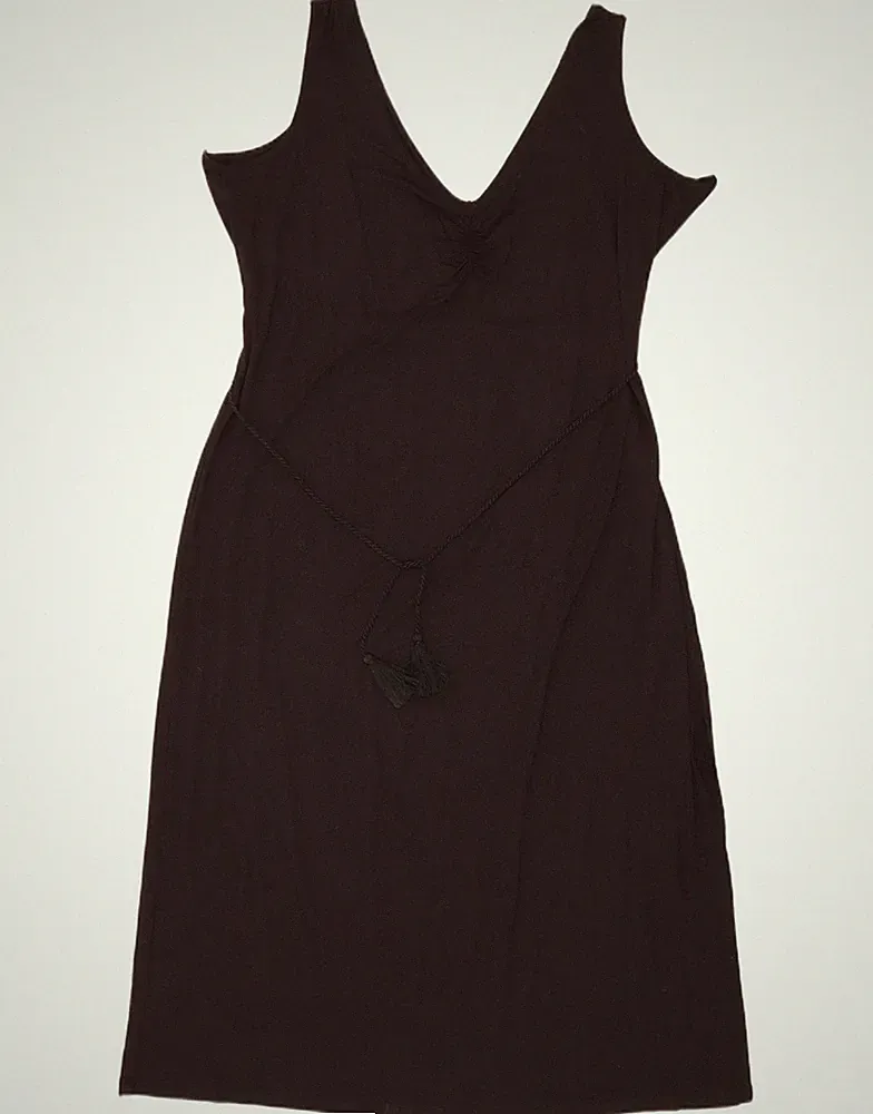 Marks & Spencer Damen ärmelloses Etuikleid UK 24 4XL schwarz Viskose RV07