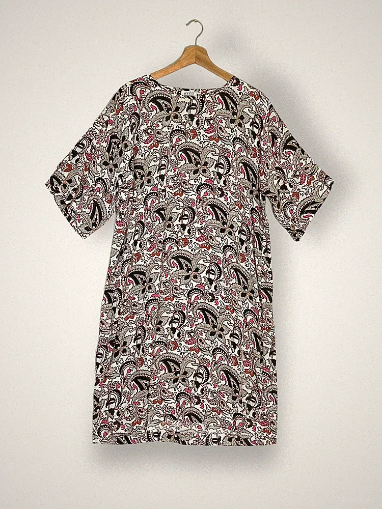 Masai Tunika Kleid geblümt rosa Print Gr. M Nabi relaxed midi fit