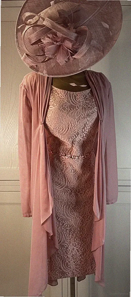 Mascara UK 22 rosa Kleid Jacke Hochzeit Mutter Braut Bräutigam Gast Party Outfit