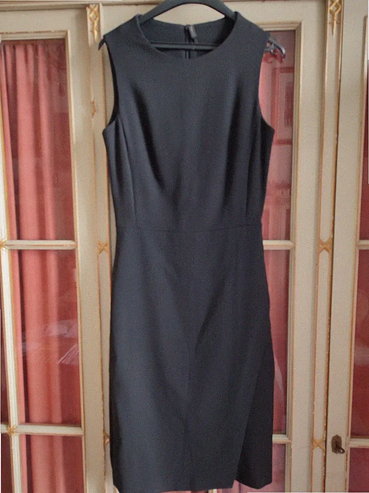 Massimo Dutti Etui Kleid Gr-36 neu Schwarz mit Elastane