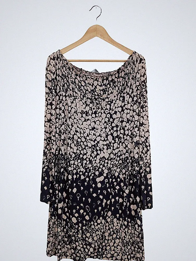 MAX & CO. A-Linien Kleid Damen Kleid Gr. DE 40 wollweiß-schwarz Casual-Look