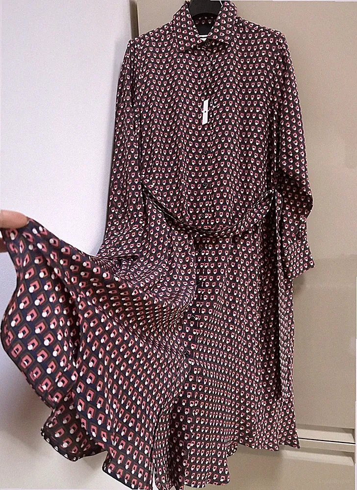 MAX MARA WEEKEND Kleid 100% Seide Größe: 42it-44it/M-L