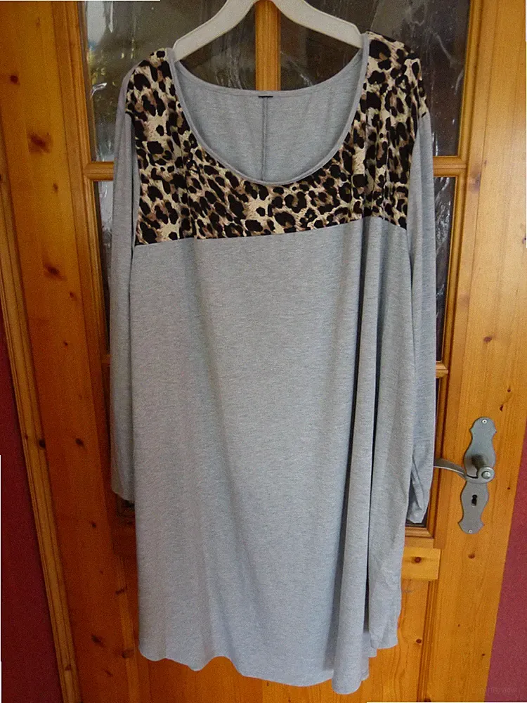 Maxi Stretch Shirtkleid, A-Linie, Gr. 62