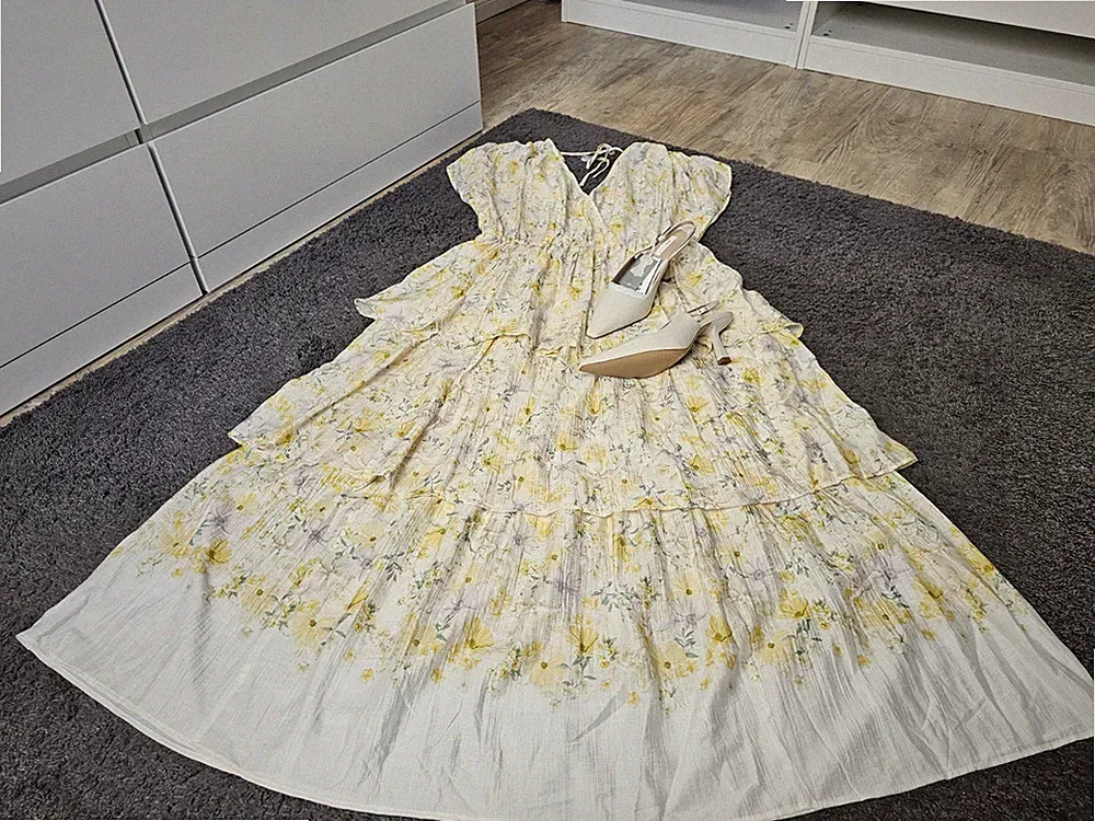 hochzeitsgast kleid damen gelb