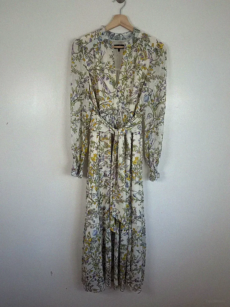 ME+EM Kleid Größe 10 Elfenbein Blumen Bluebell Midi Stufen Gürtel Hochzeitsgast