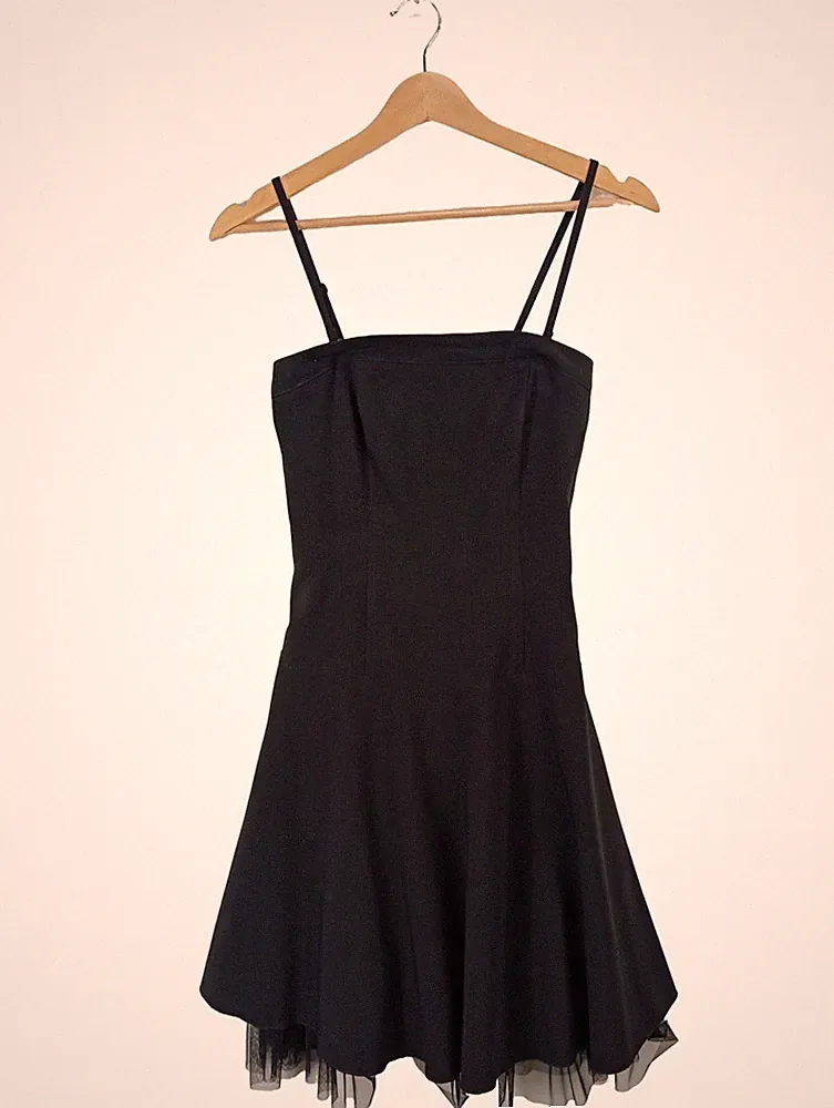 MELROSE A-Linien Kleid Damen Kleid Gr. DE 32 schwarz Elegant