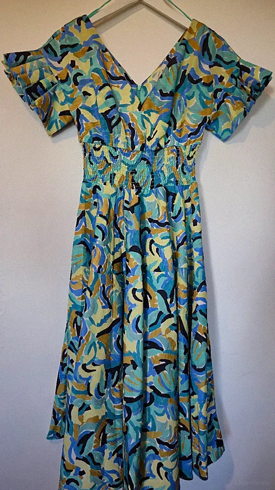 Midikleid Hochzeitsgast UK Gr. XS 6-8 Neu Mit Etikett Boho Chic Look