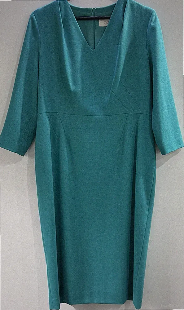 Midikleid Ziege türkis Wolle UK 16 - Anlass Arbeit Hochzeit Gast