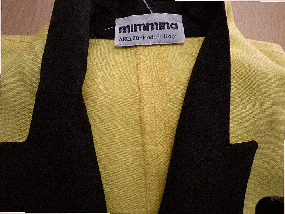 mimmina wunderschönes Kleid in Gelb/Schwarz Gr. ca. 38/40
