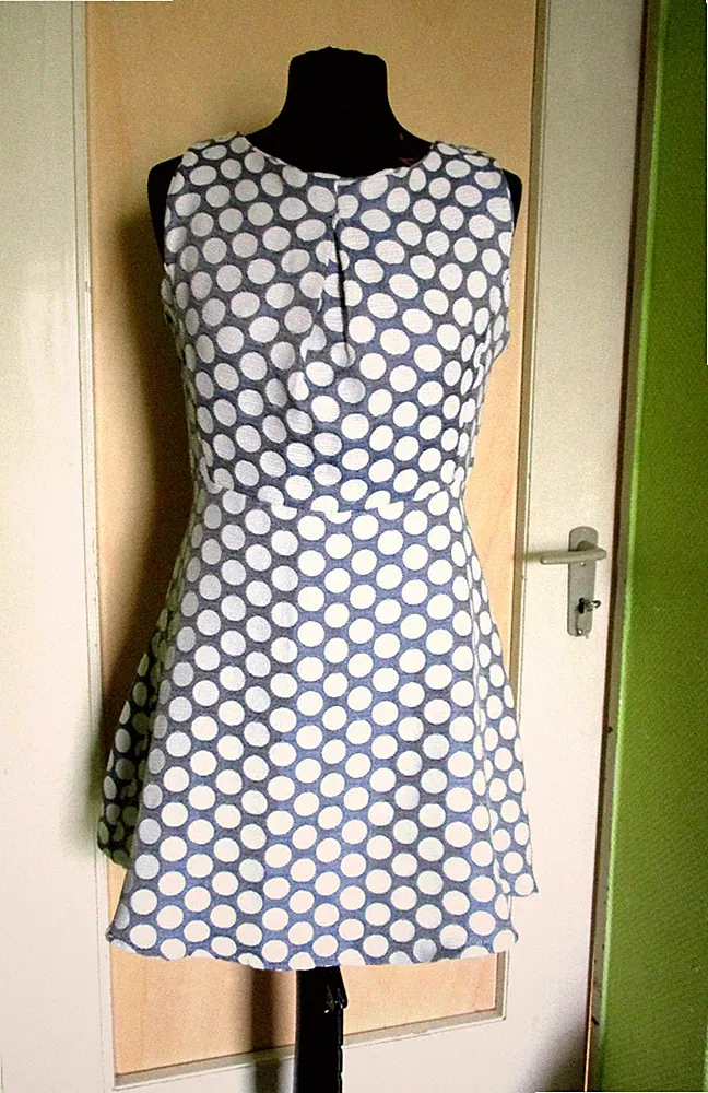 Minikleid Etuikleid Gr. 36 grau-creme S Kleid