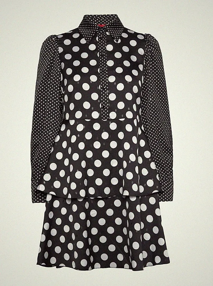 🌟Minikleid Max&Co By MAX MARA🔥Kleid mit Schürze Satin Minikleid IT46_FR44_D42
