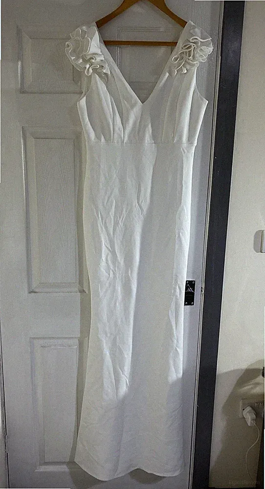 Miss ORD ärmelloses weißes Kleid für Hochzeitsgäste XL