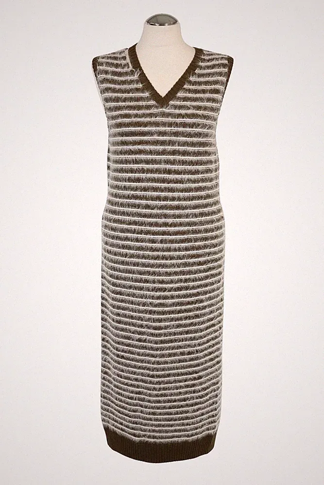 MM6 Maison Margiela Damen Kleid Gr. 40 (L) Mehrfarbig Etuikleid Strickkleid