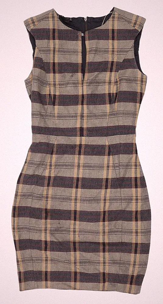 MNG Collection Etuikleid Damen XS kariert