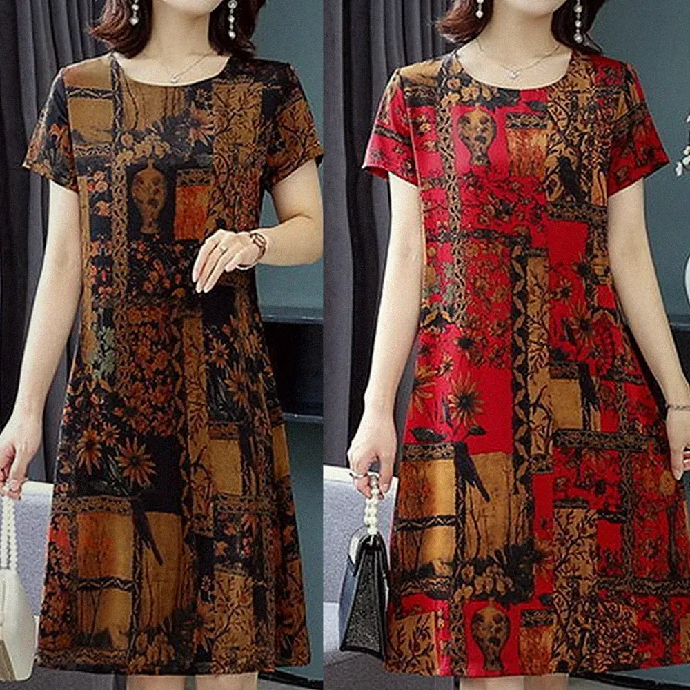 Mode Bautiful A-Linie A-Linie Kleid A-Shirt for freizeit langes Kleid Sommer